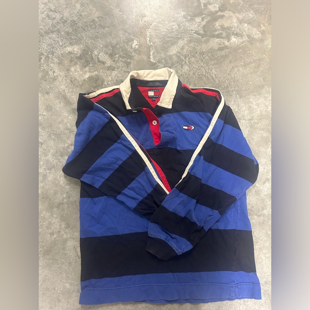 80’s Retro Tommy Hilfiger Long-Sleeve Polo